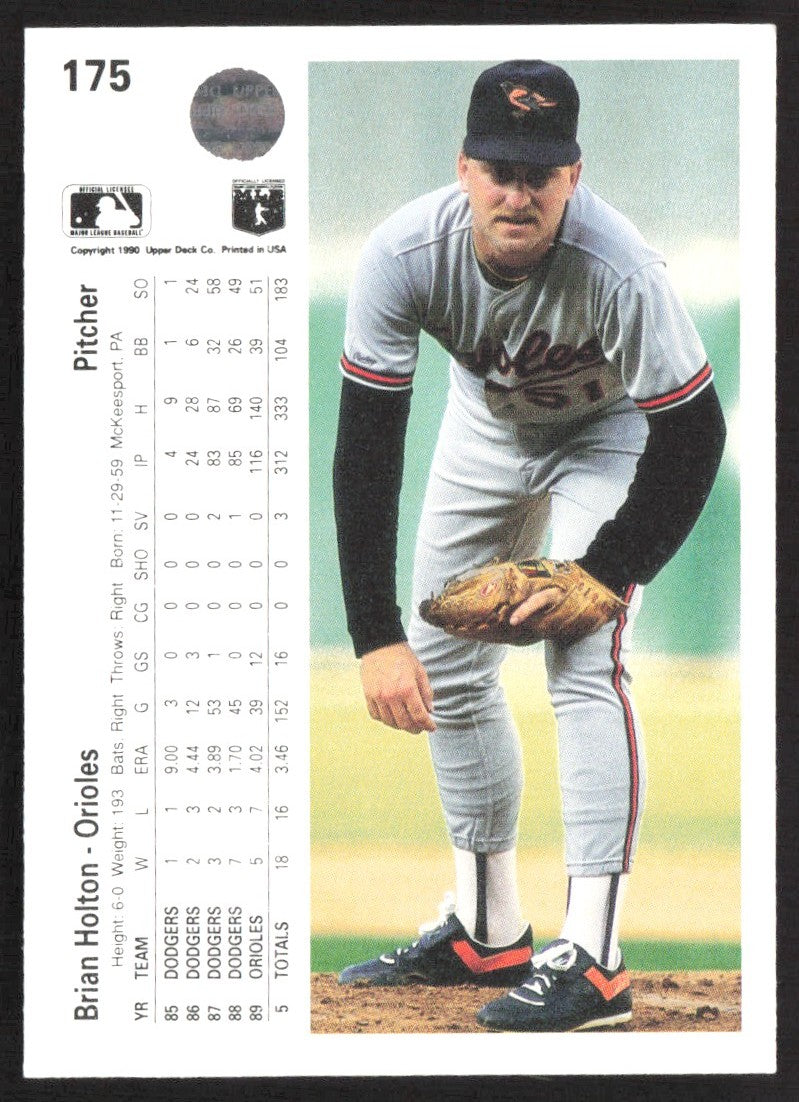 1990 Upper Deck 175B Brian Holton