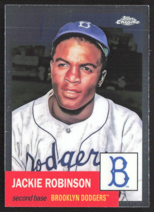 2022 Topps Chrome Platinum Anniversary Red Prism Refractor 42 Jackie Robinson
