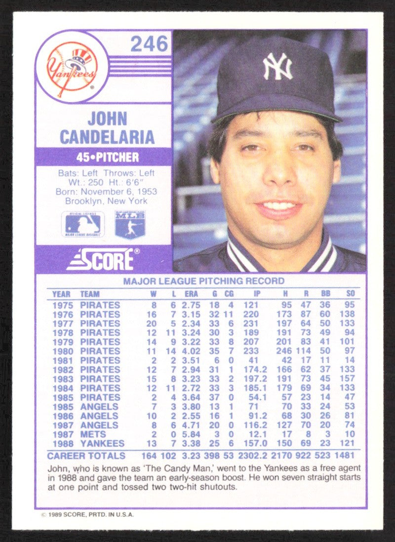1989 Score 246 John Candelaria