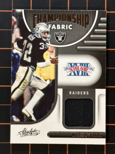 Marcus Allen 2022 Panini Absolute Championship Fabric Super Bowl XVIII